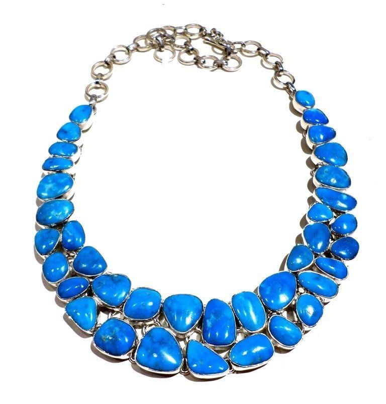Blue statement necklace